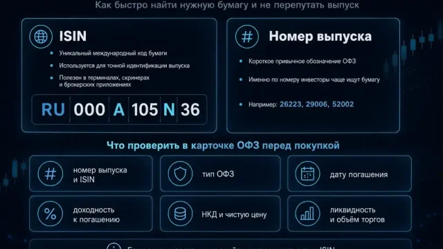 Как читать карточку ОФЗ: цена, купон, НКД, ISIN и номер выпуска